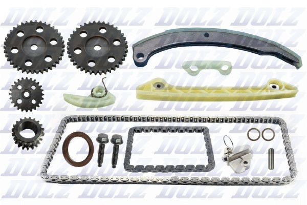 SKCF010 DOLZ Timing chain set FORD USA with gears, Closed chain