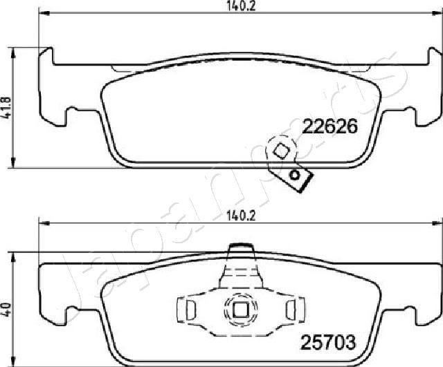 JAPANPARTS Brake pad kit PA-M01AF for Smart Fortwo 3 Convertible