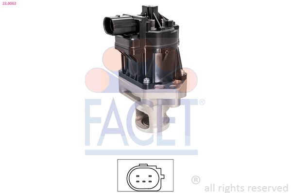 EPS 1.963.063 FACET 230063 Exhaust gas recirculation valve FIAT Doblo II Box Body / Estate (263) 2.0 D Multijet 135 hp Diesel 2010 price