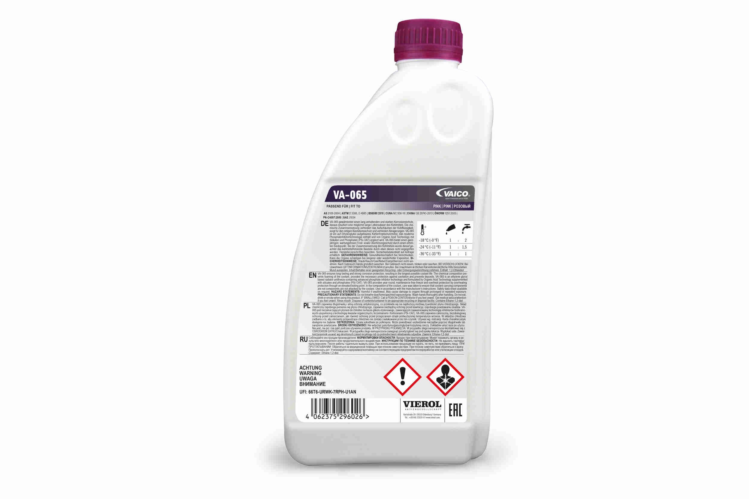 V60-0560 VAICO Kühlmittel TL 774 L violett, 1,5l