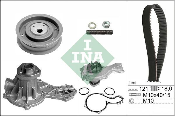 INA Water pump and timing belt kit 530 0162 30 Volkswagen POLO 1998