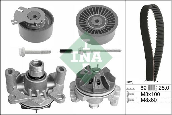 Renault MASTER Water pump and timing belt kit INA 530 0198 30 cheap