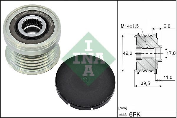 INA 535036110 Alternator Freewheel Clutch CV6T10300BE
