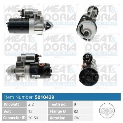 MEAT & DORIA 5010429 Starter motor 069911023C