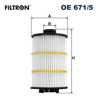 FILTRON Filter Insert Inner Diameter: 24,5mm, Inner Diameter 2: 24,5, 38,5mm, Ø: 68mm, Height: 118,5mm Oil filters OE 671/5 buy