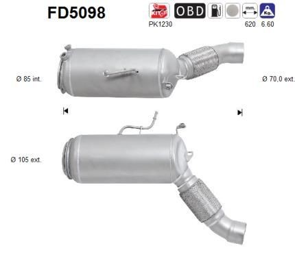 AS FD5098 BMW 5 Series 1998 Diesel particulate filter