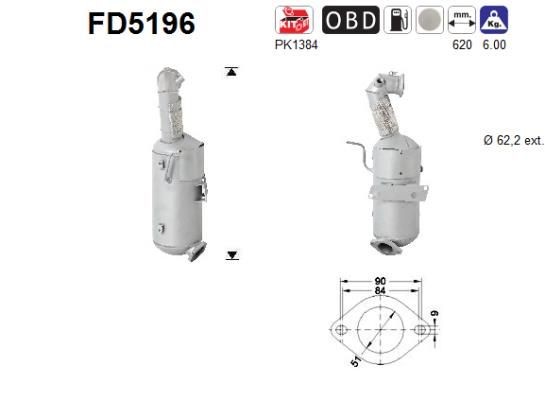 AS Diesel particulate filter FD5196 Opel ASTRA 2012