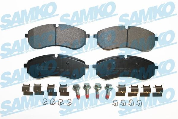 22492 SAMKO with bolts/screws, with accessories Height: 64,2mm, Width: 170,7mm, Thickness: 19,9mm Brake pads 5SP2196 buy