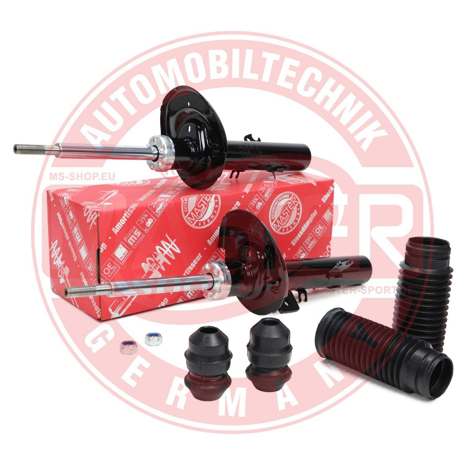 MASTER-SPORT BV16K002483 Shock absorber Front Axle, Gas Pressure, Twin-Tube, Suspension Strut, Top pin, with rubber mount