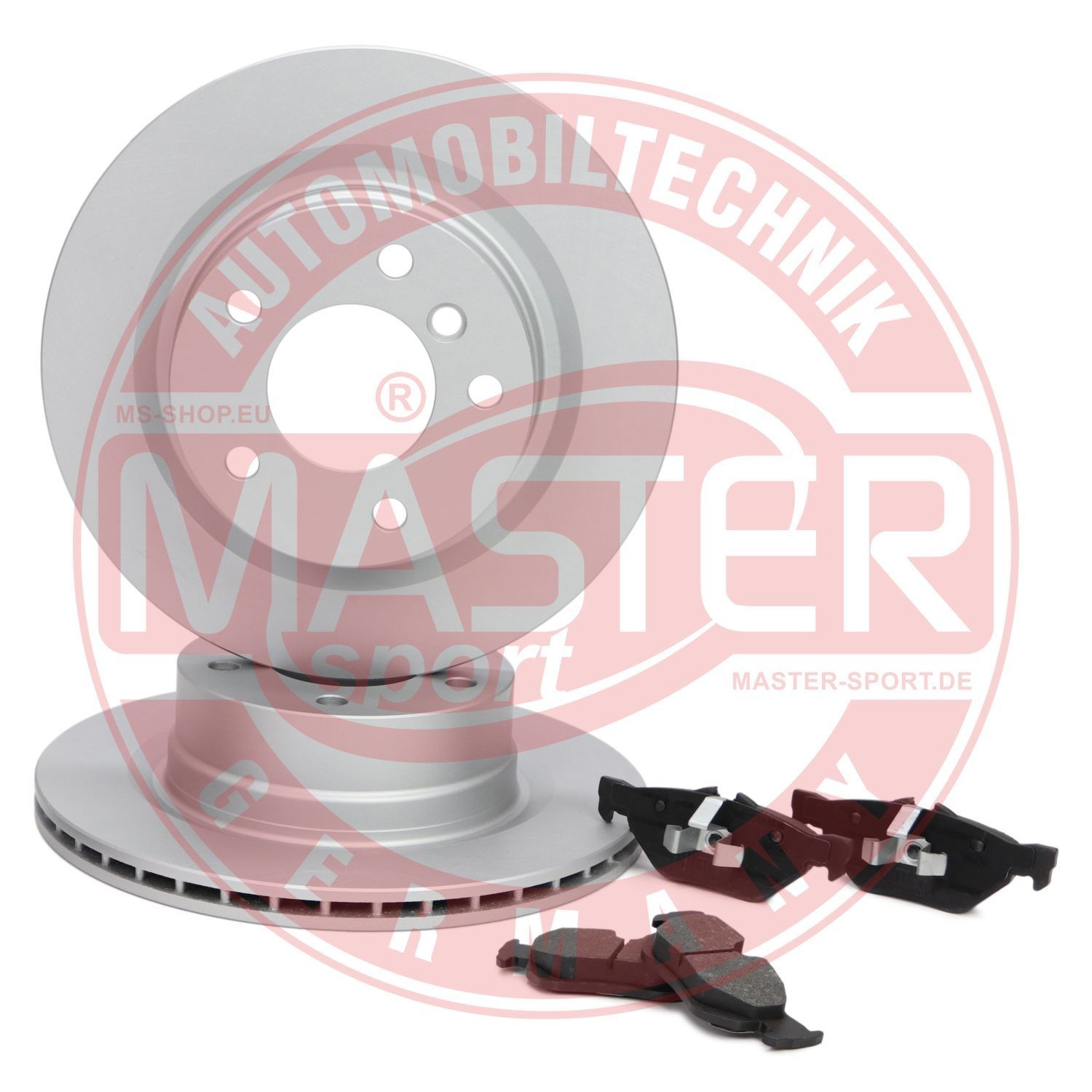 MASTER-SPORT Rear Axle, Vented, with anti-squeak plate, prepared for wear indicator, excl. wear warning contact Ø: 300mm, Brake Disc Thickness: 20mm Brake discs and pads 202002140 buy