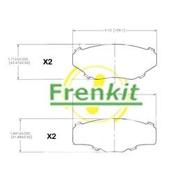 Original FRENKIT Disc brake pads 940052 for VW PASSAT