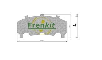 Original FRENKIT Disc brake pads 940220 for OPEL INSIGNIA