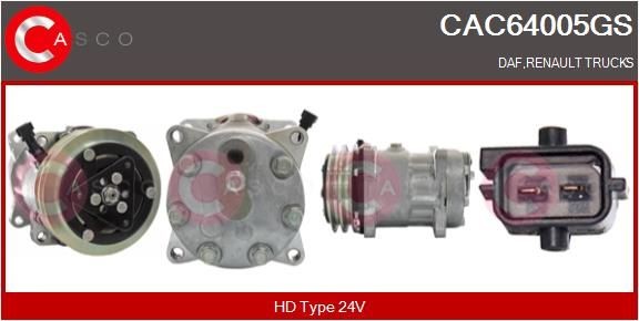 CAC64005GS CASCO Klimakompressor für IVECO online bestellen