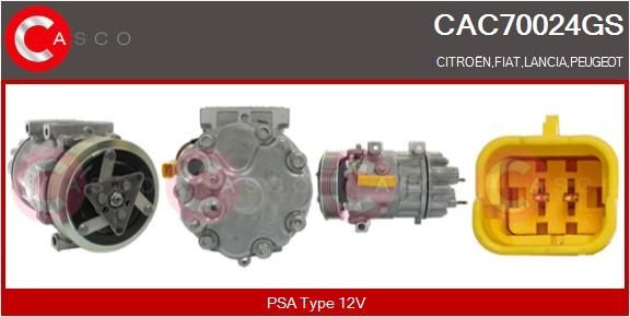 CASCO CAC70024GS Air conditioning compressor 6453VE