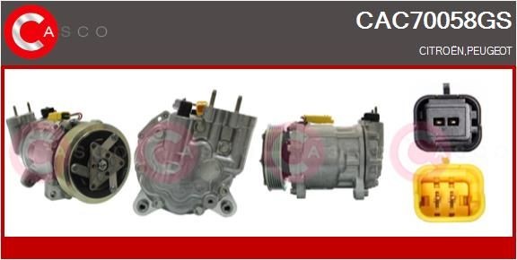 CASCO CAC70058GS Air conditioning compressor 648706
