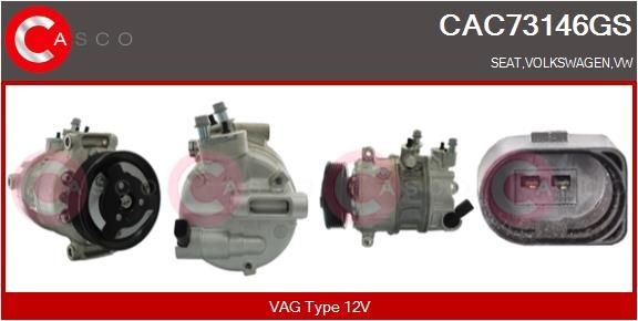 CASCO CAC73146GS Air conditioning compressor 7N0816803D