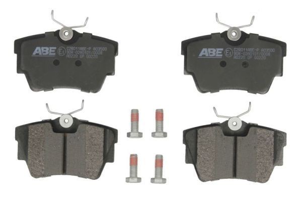 ABE Rear Axle, not prepared for wear indicator Height: 57mm, Width: 94,5mm, Thickness: 17mm Brake pads C2R011ABE-P buy