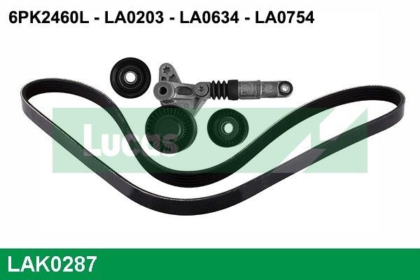 Original LUCAS Drive belt LAK0287 for AUDI A5