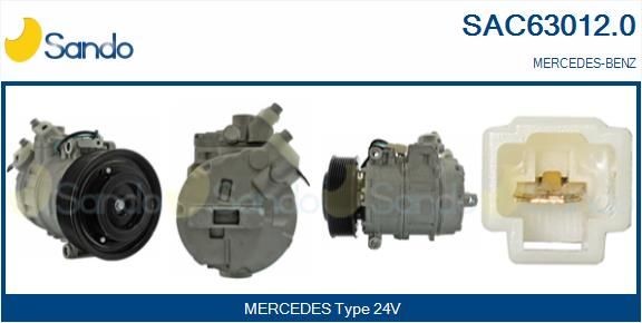 SANDO SAC63012.0 Klimakompressor für MERCEDES-BENZ AXOR 2 LKW in Original Qualität