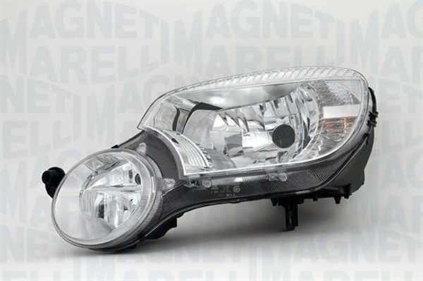 711307023312 MAGNETI MARELLI Headlight SKODA Left, W5W, H4, H7, Halogen, with front fog light, with indicator, with high beam, for right-hand traffic, without bulbs, with motor for headlamp levelling
