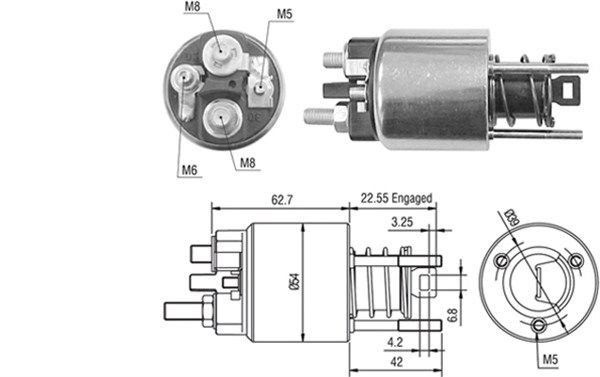 Original MAGNETI MARELLI AME0423 Starter motor solenoid 940113050423 for VW POLO