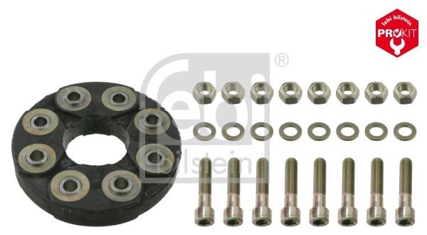 FEBI BILSTEIN 03412 Drive shaft coupler Bolt Hole Circle Ø: 110mm, Ø: 149mm, Bosch-Mahle Turbo NEW, with bolts/screws, with washers, with nuts