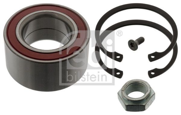 FEBI BILSTEIN 05379 Wheel bearing kit Rear Axle Left, Rear Axle Right, with retaining rings, with axle nut, with retaining ring, with screw, 72 mm, Angular Ball Bearing