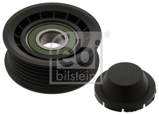 11276 Deflection / Guide Pulley, v-ribbed belt 11276 FEBI BILSTEIN with cap