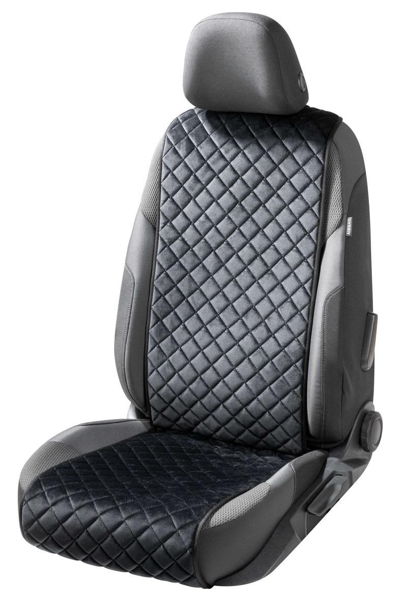13957 WALSER Comfortline Luxor Autositzbezug schwarz, Polyester, Baumwolle,  vorne