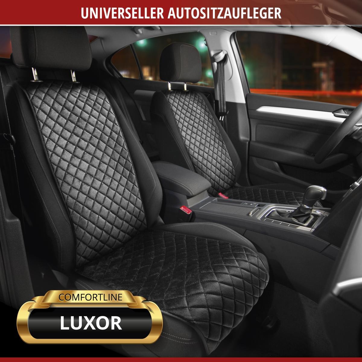 WALSER Comfortline Luxor 13957 Sitzschonbezug schwarz, Polyester, Baumwolle,  vorne ▷ AUTODOC Preis und Erfahrung