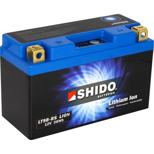 YAMAHA YZF-R Batterie 12V 3Ah 180A strap mit Ladezustandsanzeige, Kippwinkel bis 180°, Li-Ionen-Batterie, Lithium-Ferrum-Batterie (LiFePO4) Shido LT9B-BSLION-S-