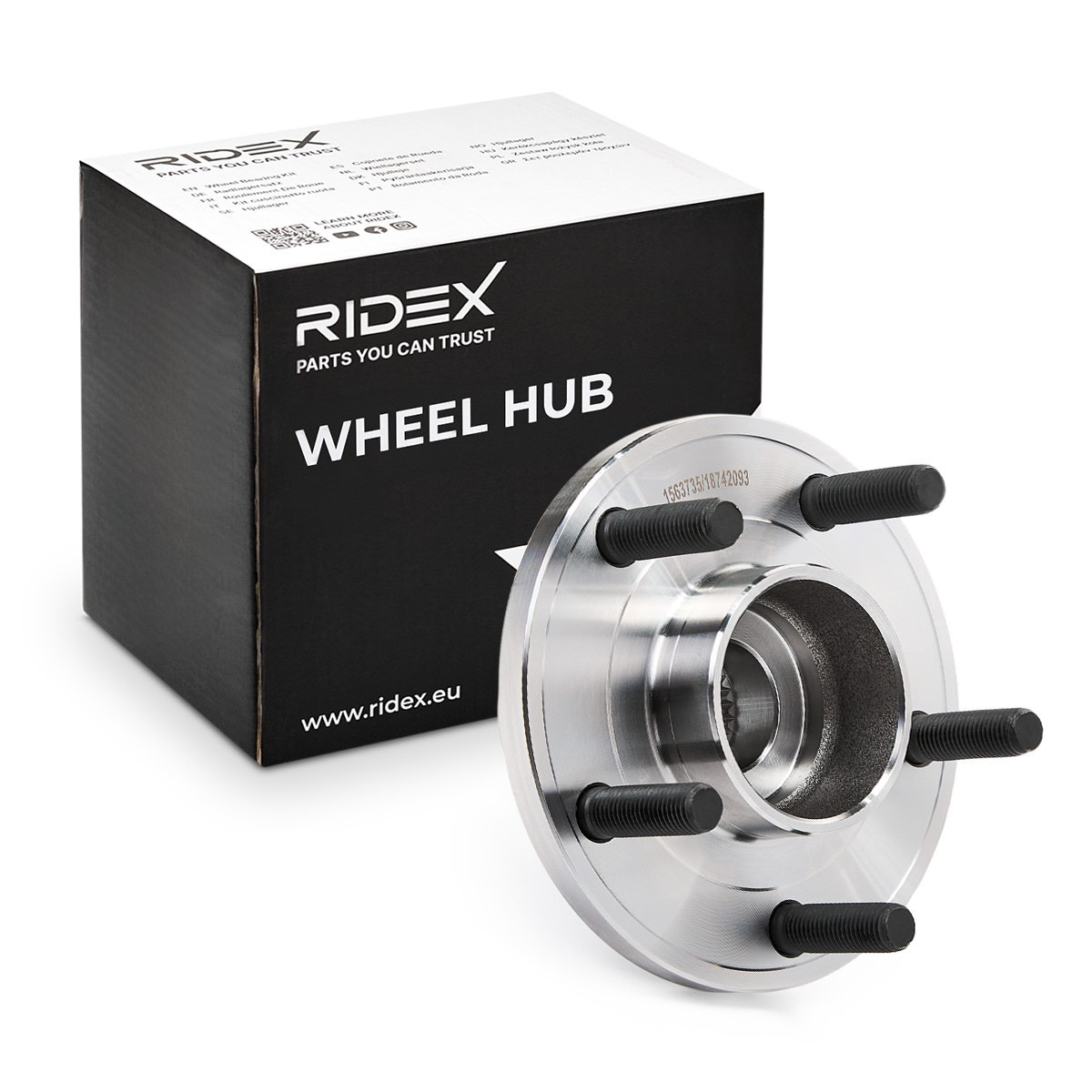 RIDEX 653W0256 Wheel Hub 108, with wheel studs, Front axle both sides