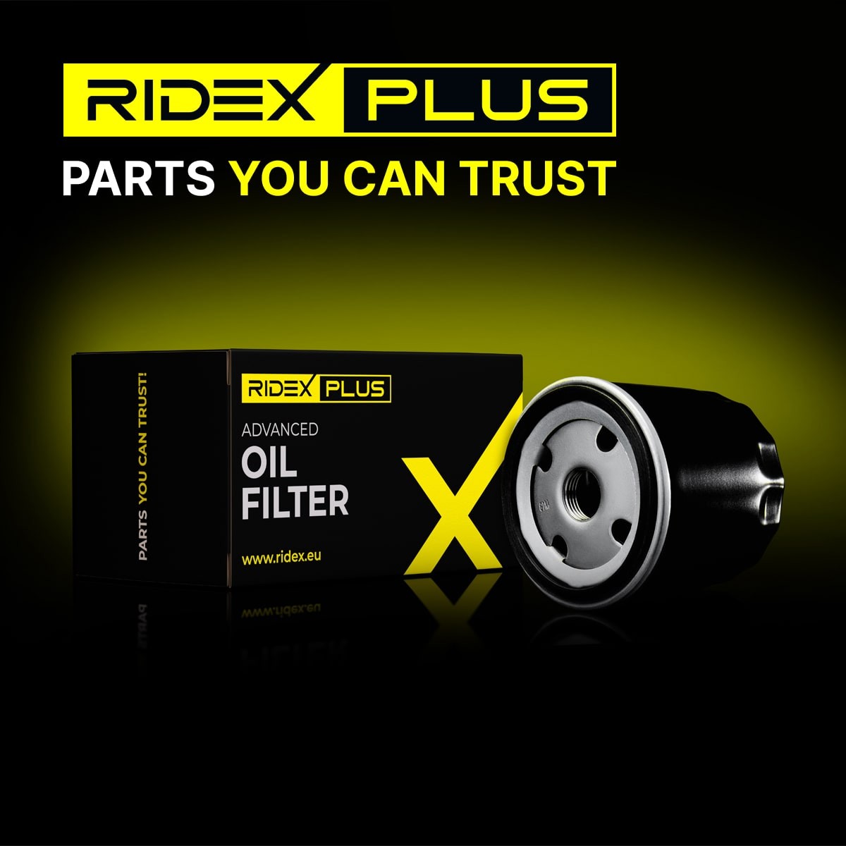 RIDEX PLUS 7O0100P Engine oil filter 3/4-16 UNF, Spin-on Filter