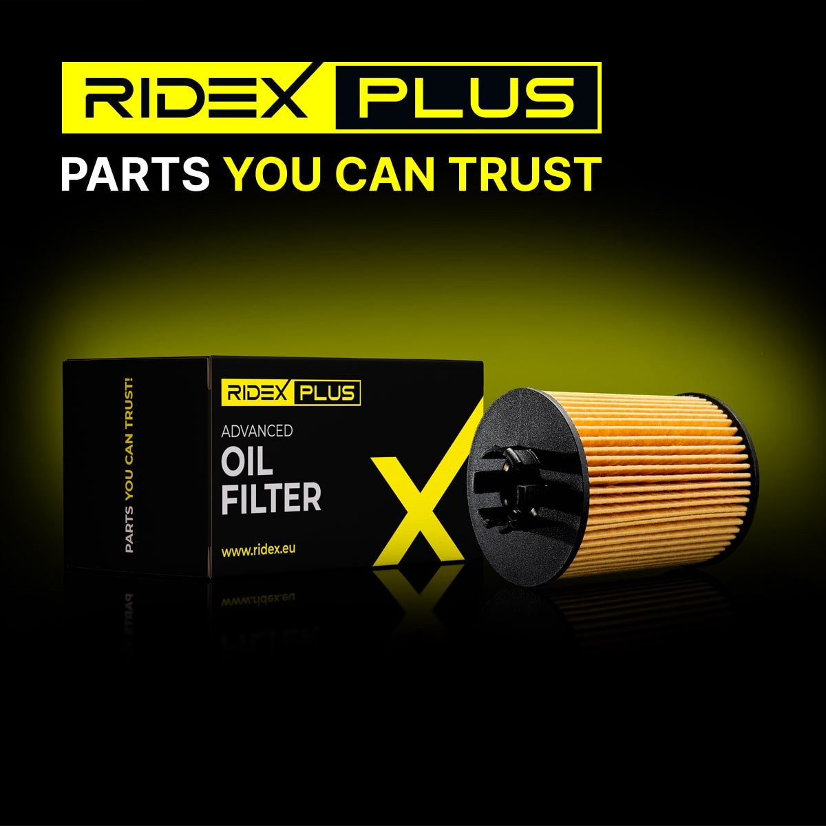 7O0097P Oil filter 7O0097P RIDEX PLUS with seal, Filter Insert