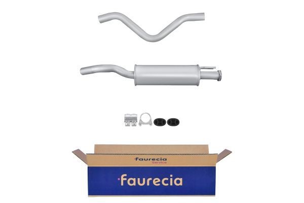 HELLA 8LC 366 024-631 Middle silencer Centre, with mounting parts