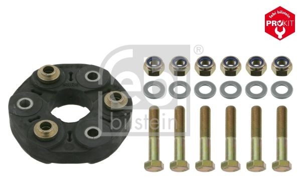 FEBI BILSTEIN 14977 Drive shaft coupler Bolt Hole Circle Ø: 100mm, Front, Bosch-Mahle Turbo NEW, with bolts/screws, with washers, with nuts