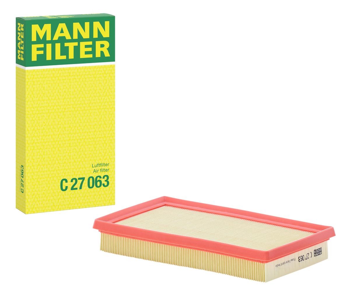 C 27 063 MANN-FILTER Air filters DAIHATSU 37mm, 151mm, 269mm, Filter Insert