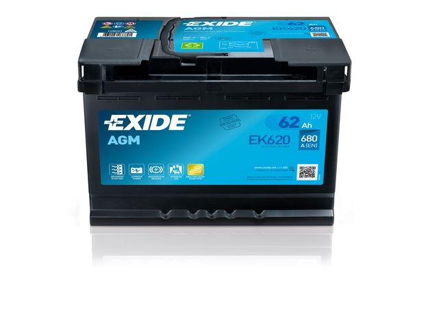Original EK620 EXIDE Starter battery SMART