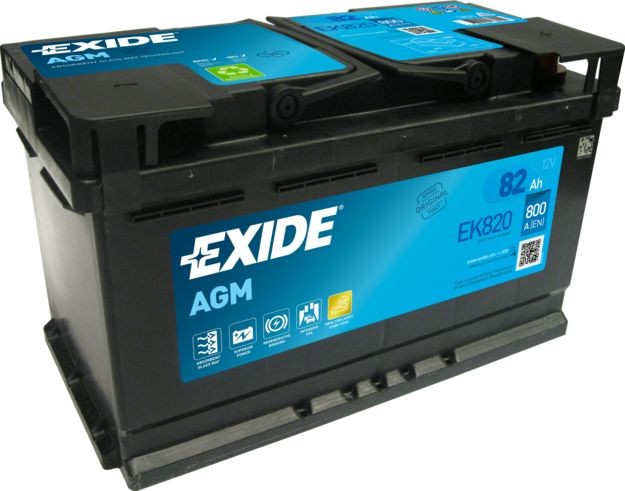 Original EK820 EXIDE Batterie SKODA