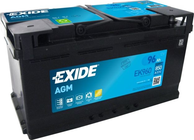 EXIDE EQ600 Batterie 12V 70Ah 760A B13 Batterie AGM EQ600