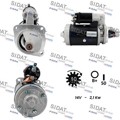 SIDAT S12LU0860A2 Starter motor 2873A010