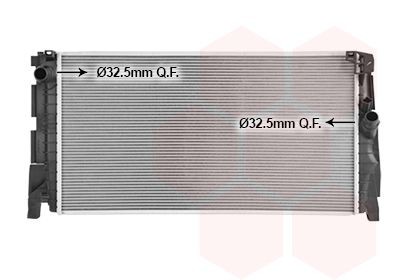 06012774 VAN WEZEL Radiators MINI Aluminium, 680 x 355 x 30 mm