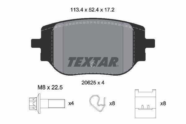 TEXTAR Brake pad kit 2062501
