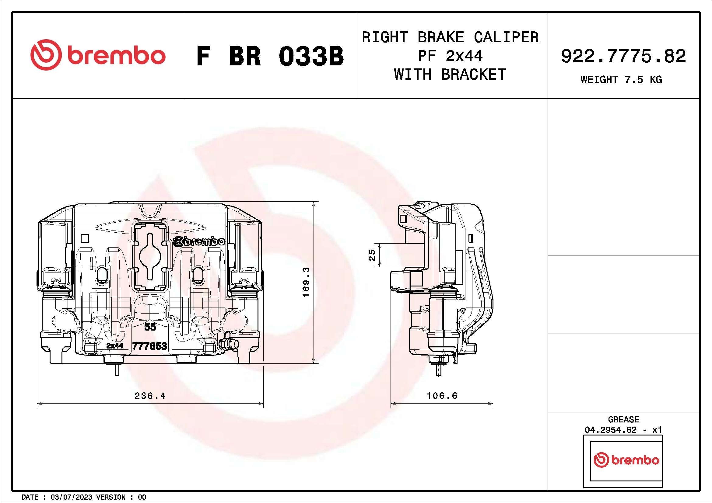 BREMBO Calipers F BR 033B