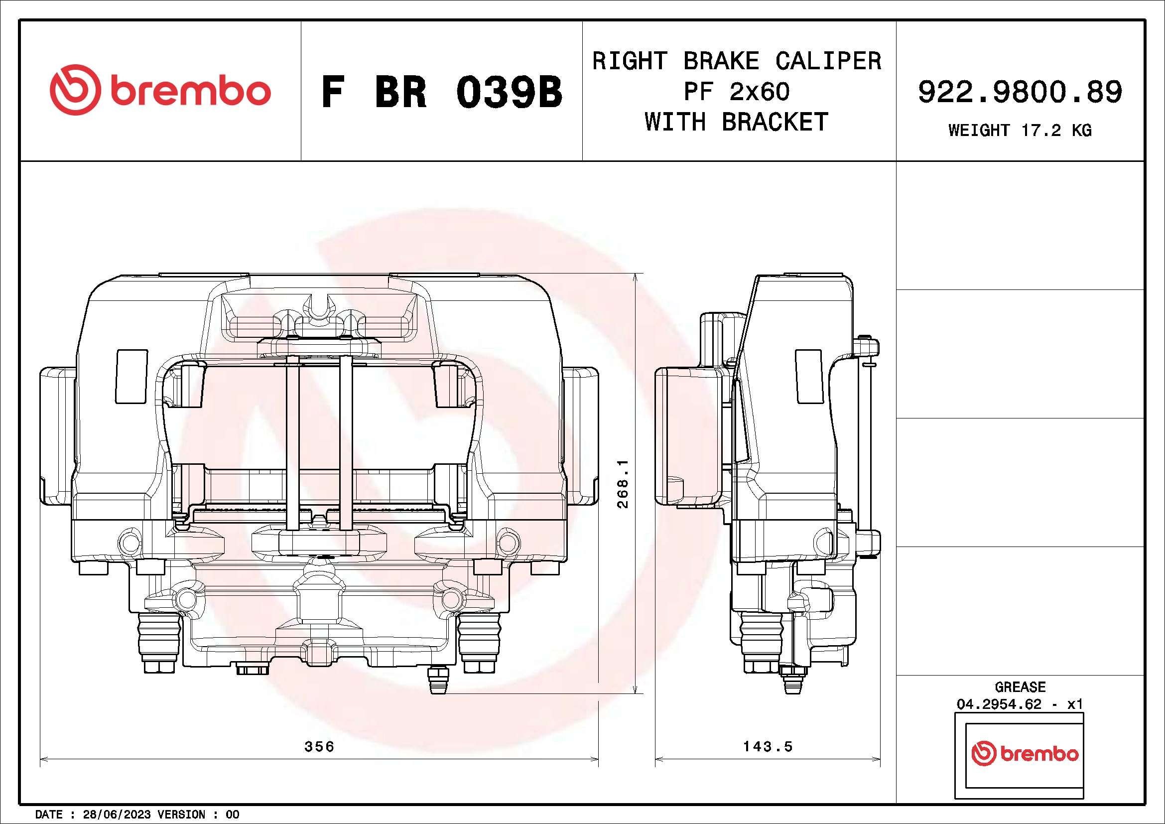 BREMBO Calipers F BR 039B
