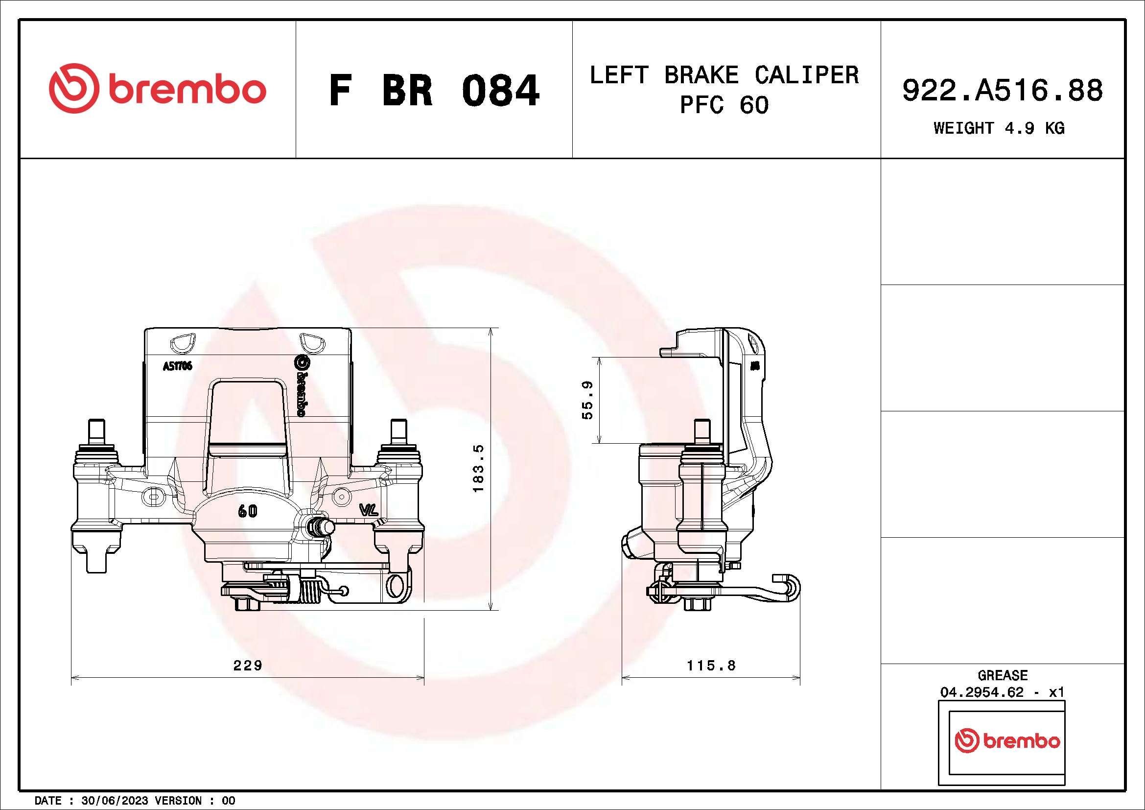 BREMBO Calipers F BR 084