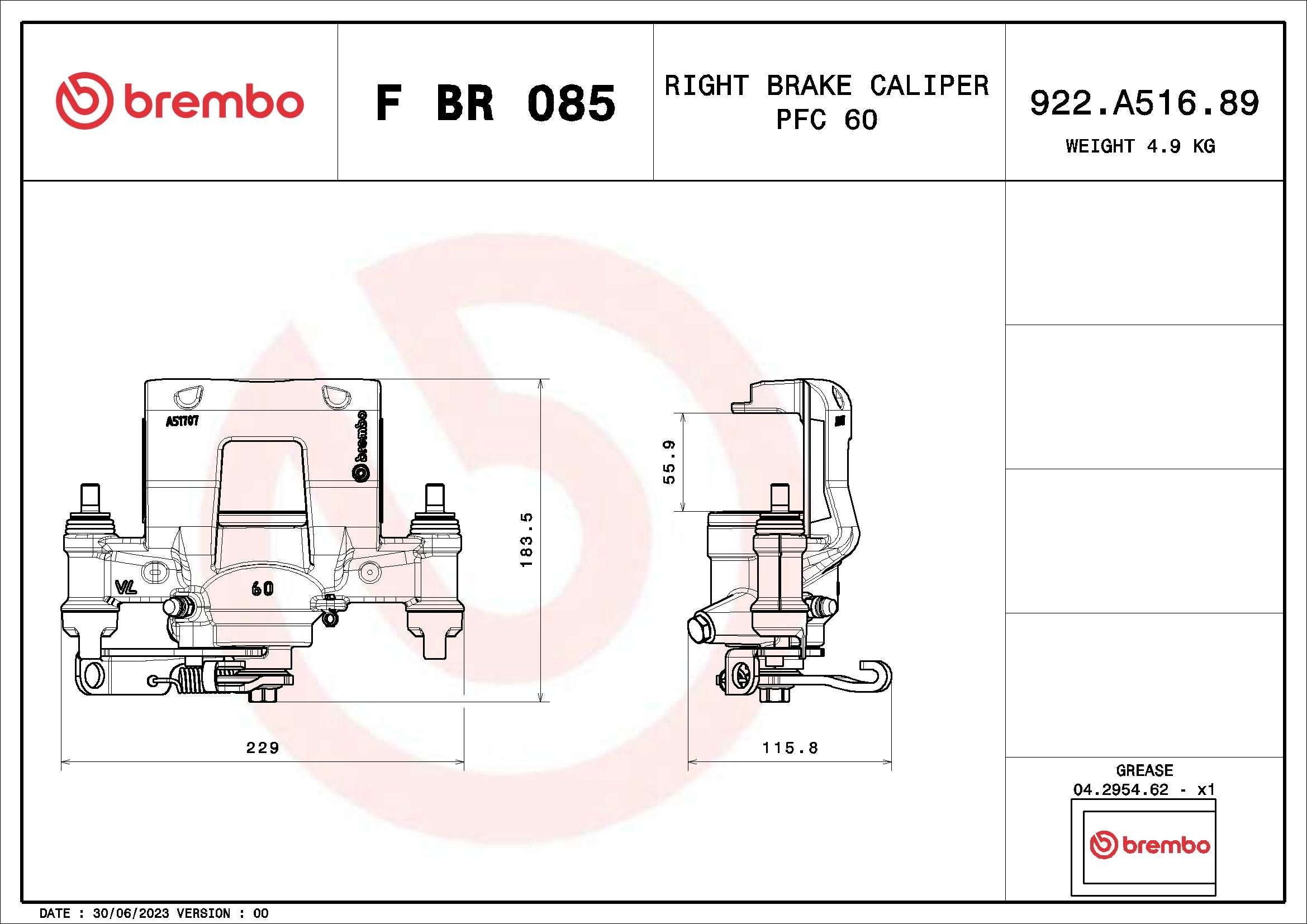 BREMBO Calipers F BR 085
