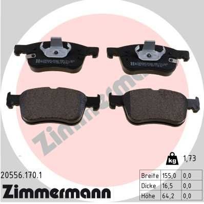 original FORD Focus Mk4 Saloon (HM) Brake pads front and rear ZIMMERMANN 20556.170.1