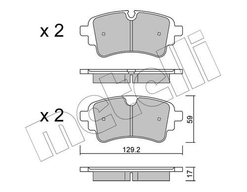 Original METELLI 26265 Brake pad kit 22-1129-1 for AUDI A4