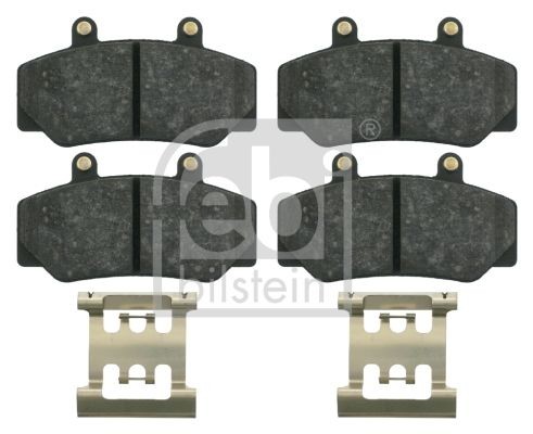 FEBI BILSTEIN 16211 Brake pad set Front Axle, excl. wear warning contact, with fastening material
